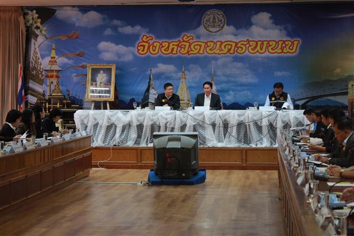 พช.นครพนม-ร่วมต้อนรับนายเกียรติศักดิ์  จันทรา ผู้ตรวจราชการกระทรวงมหาดไทย เขต 16 และ 17