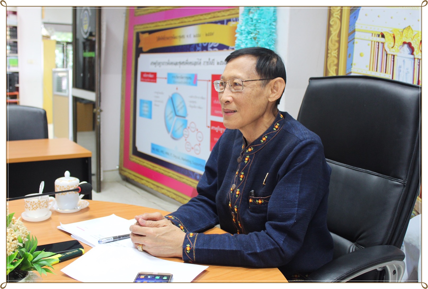รับฟังการประชุมกรมการพัฒนาชุมชน ครั้งที่ 10/2562 ผ่าน TV พช.
