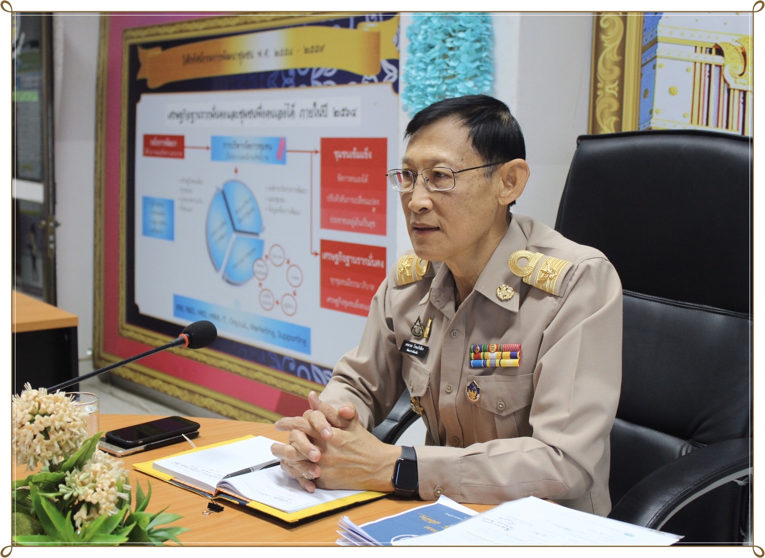 การประชุม Morning Brief กรมการพัฒนาชุมชน ครั้งที่ 22/2562 ผ่าน TV พช.