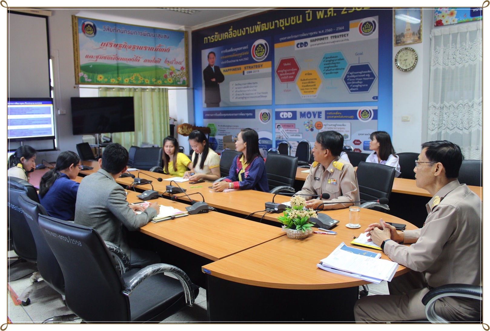 การประชุม Morning Brief กรมการพัฒนาชุมชน ครั้งที่ 22/2562 ผ่าน TV พช.