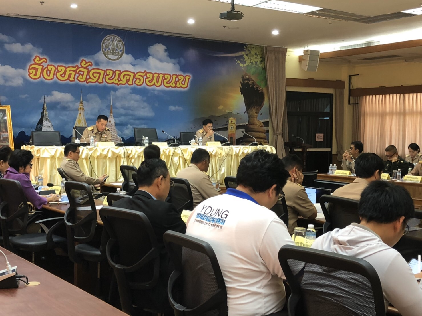 24 ก.พ. 2563 พจ.นครพนม ร่วมประชุมหารือการจัดงานประเพณีสำคัญ และงานประจำปีจังหวัดนครพนม