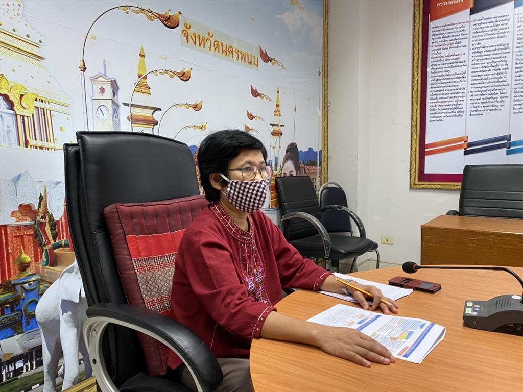 1 พ.ค. 2563 พช.นครพนม ร่วมรับฟังการประชุมแนวทางการดำเนินงานโครงการส่งเสริมนักการตลาดรุ่นใหม่ (OTOP) ผ่านระบบ Video conference