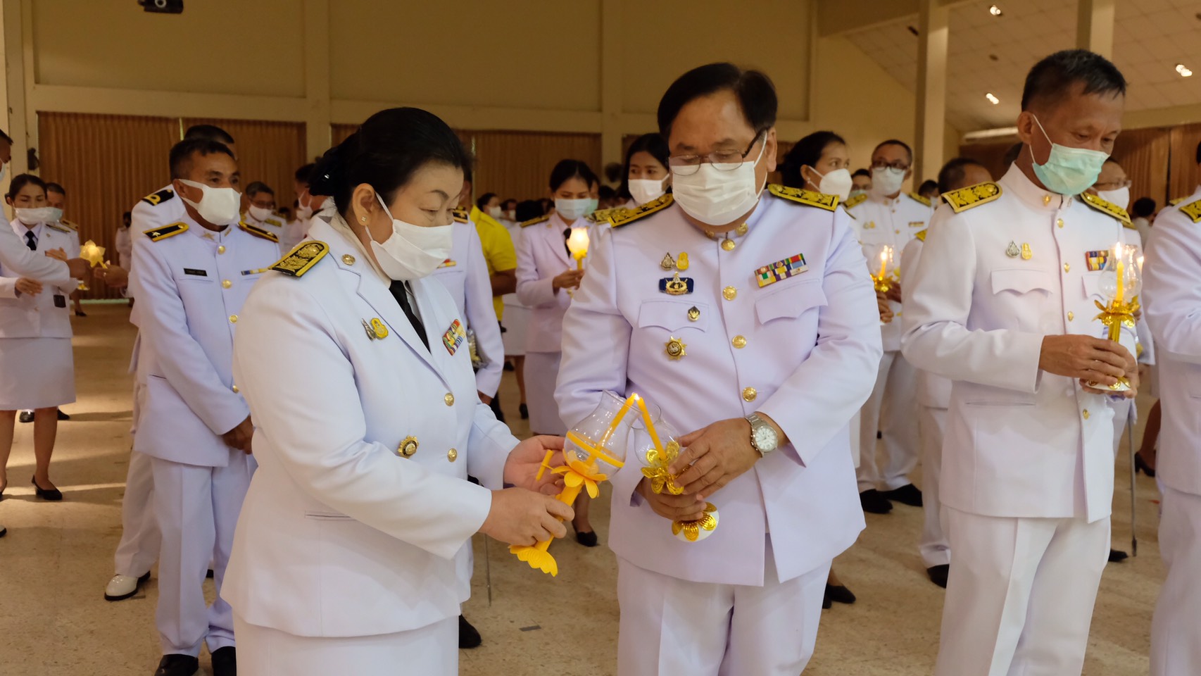 28 ม.ค. 2563 พช.นครพนม ร่วมพิธีถวายเครื่องราชสักการะและวางพานพุ่ม และพิธีจุดเทียนถวายพระพรชัยมงคล เนื่องในโอกาสวันเฉลิมพระชนมพรรษาพระบาทสมเด็จพระเจ้าอยู่หัว 28 กรกฎาคม 2563