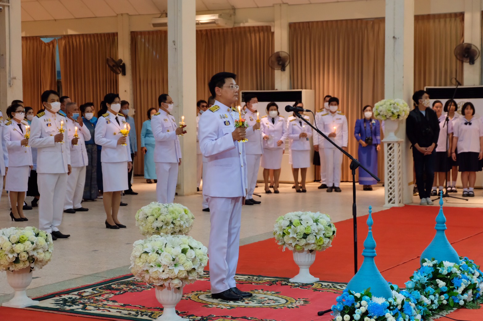 12 ส.ค. 2563 พช.นครพนม ร่วมพิธีถวายเครื่องราชสักการะและวางพานพุ่ม และพิธีจุดเทียนชัยถวายพระพรชัยมงคล เนื่องในโอกาสวันเฉลิมพระชนมพรรษา สมเด็จพระนางเจ้าสิริกิติ์ พระบรมราชินีนาถ พระบรมราชชนนีพันปีหลวง 12 สิงหาคม 2563