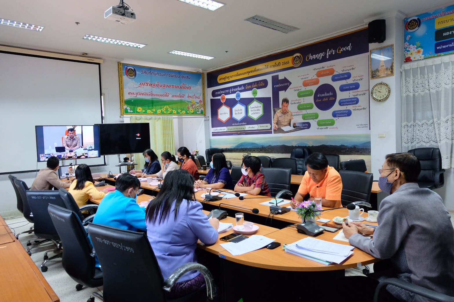 3 ก.ย. 2563 พช.นครพนม ร่วมประชุมกรมการพัฒนาชุมชน ครั้งที่ 8/2563
