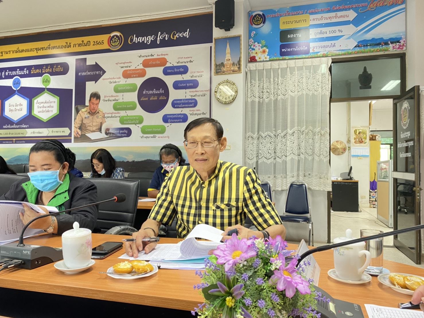 25 ก.ย. 2563 พช.นครพนม ประชุมคณะกรรมการรับรองมาตรฐานการพัฒนาชุมชน (มชช.) ประจำปี 2563