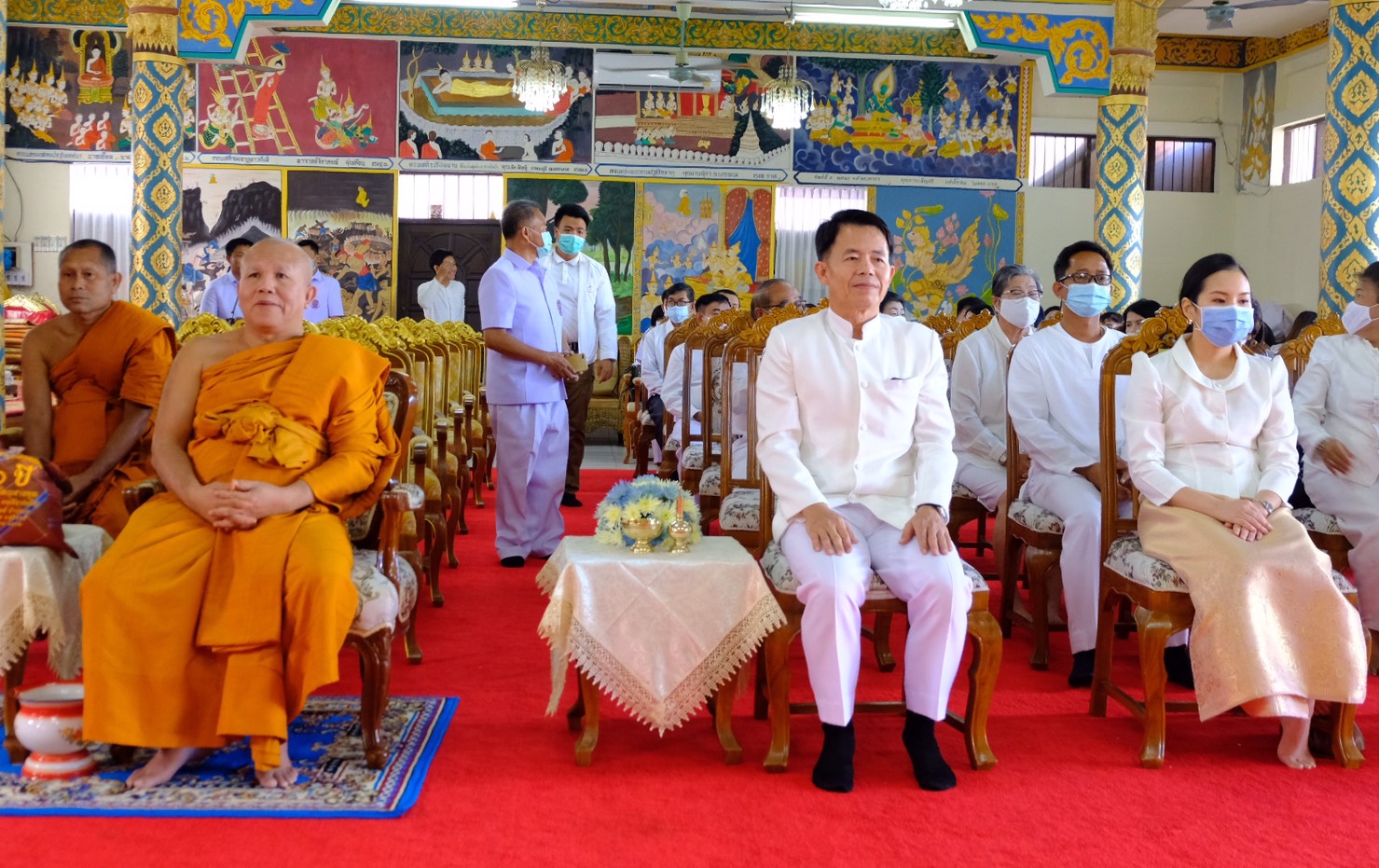 24 พ.ย. 2563 พช.นครพนม ร่วมพิธีเจริญพระพุทธมนต์เพื่อความเป็นสิริมงคลให้กับแผ่นดินและปวงชนไทยทุกหมู่เหล่า ในโอกาสวันชาติ และวันพ่อแห่งชาติ 5 ธันวาคม 2563