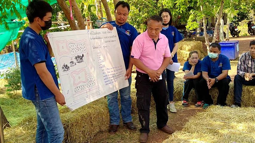 หัวหน้าผู้ตรวจราชการกรมการพัฒนาชุมชน ลงพื้นที่ตรวจติดตามการดำเนินงานผู้นำการเปลี่ยนแปลงพื้นที่ “โคก หนอง นา โมเดล” อำเภอปลาปาก จังหวัดนครพนม