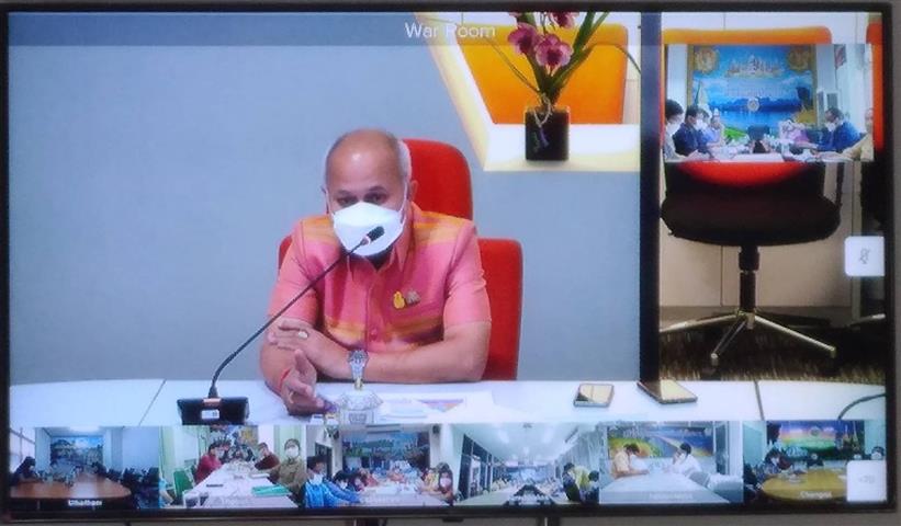 พช.นครพนม ร่วมรับฟังการประชุมการขับเคลื่อนงานเศรษฐกิจฐานรากด้วยกองทุนชุมชน ประจำปีงบประมาณ พ.ศ. 2565 ผ่านระบบการประชุมทางไกล (Video Conference)