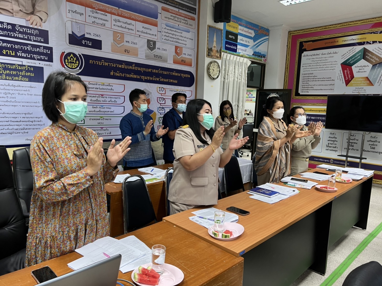 พช.นครพนม ประชุมผู้อำนวยการกลุ่มงาน, พัฒนาการอำเภอ, นักวิชาการพัฒนาชุมชนจังหวัดนครพนม ครั้งที่ 3/2565 ประจำเดือนมีนาคม 2565