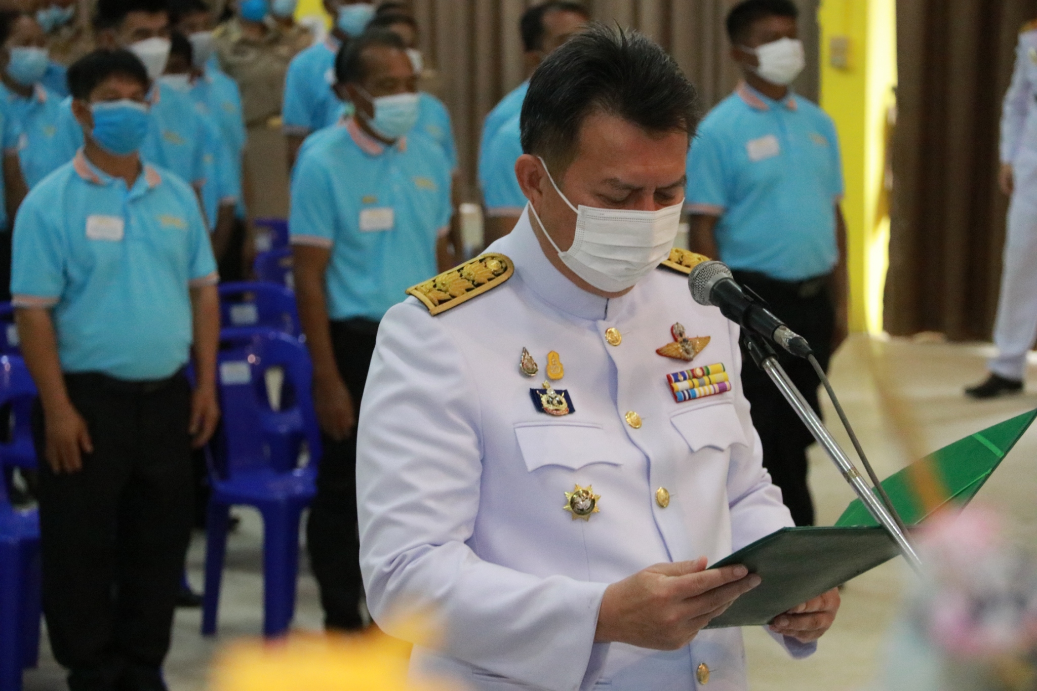 จ.นครพนม ประกอบพิธีรับมอบเงินพระราชทานขวัญถุงกองทุนแม่ของแผ่นดิน ประจำปี 2564-2565