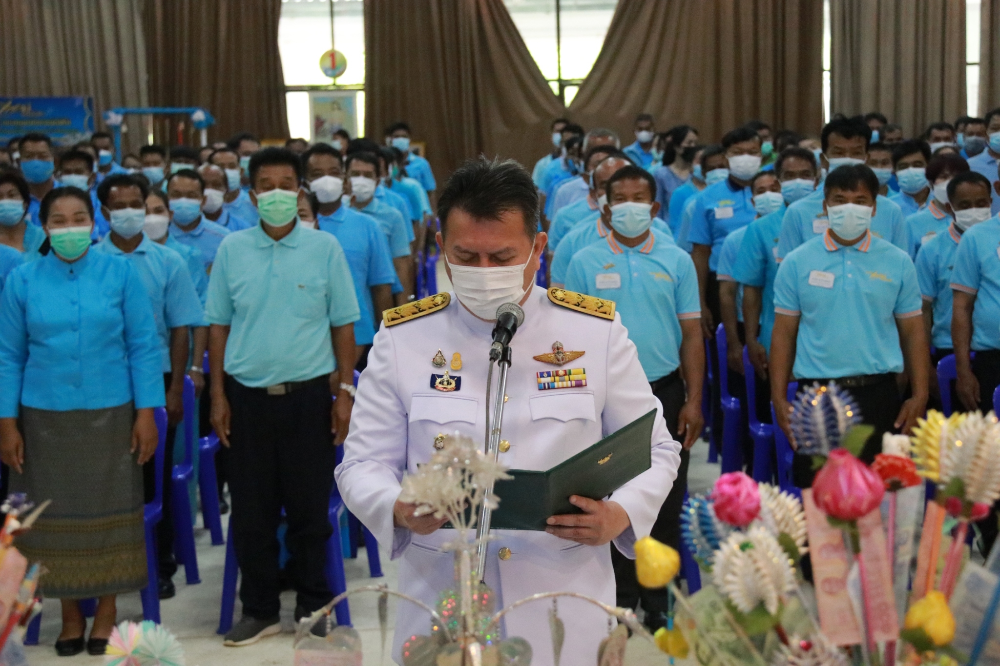 จ.นครพนม ประกอบพิธีรับมอบเงินพระราชทานขวัญถุงกองทุนแม่ของแผ่นดิน ประจำปี 2564-2565