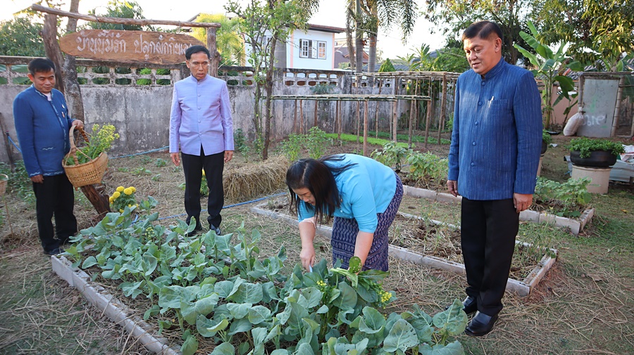 พ่อเมืองนครพนม พาปลูกผัก สร้างความมั่นคงทางอาหาร “ผู้นำต้องทำก่อน”