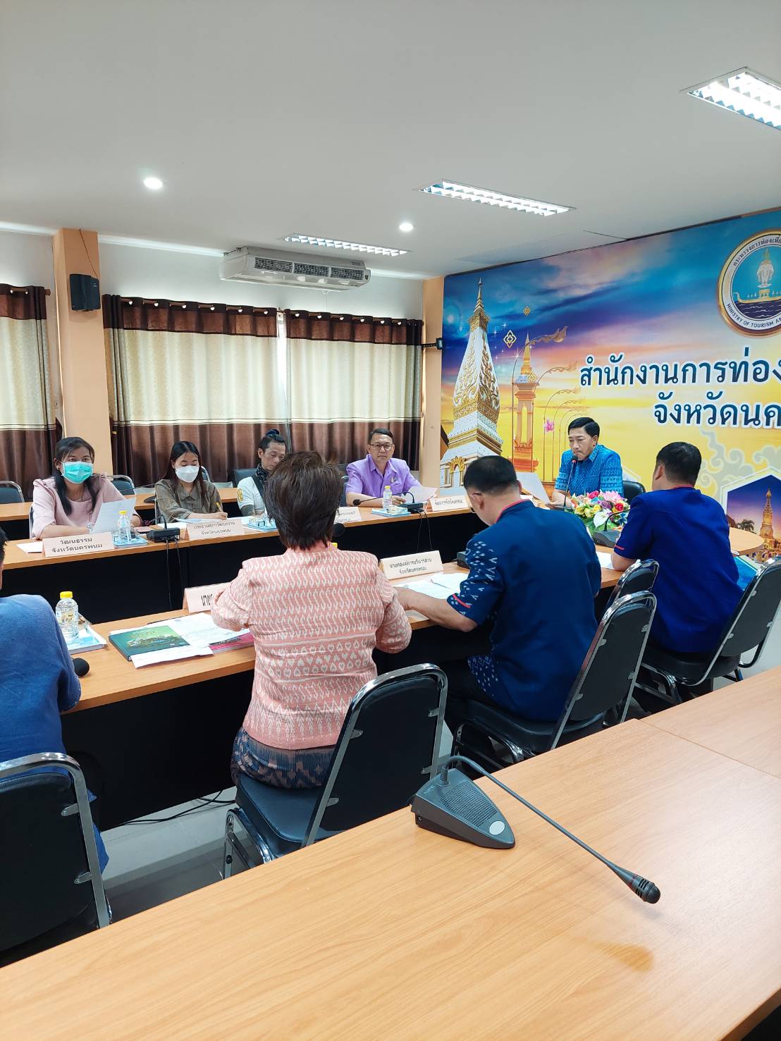จังหวัดนครพนม ประชุมเพื่อเตรียมความพร้อมการจัดประเพณีสงกรานต์นครพนม ประจำปี 2566