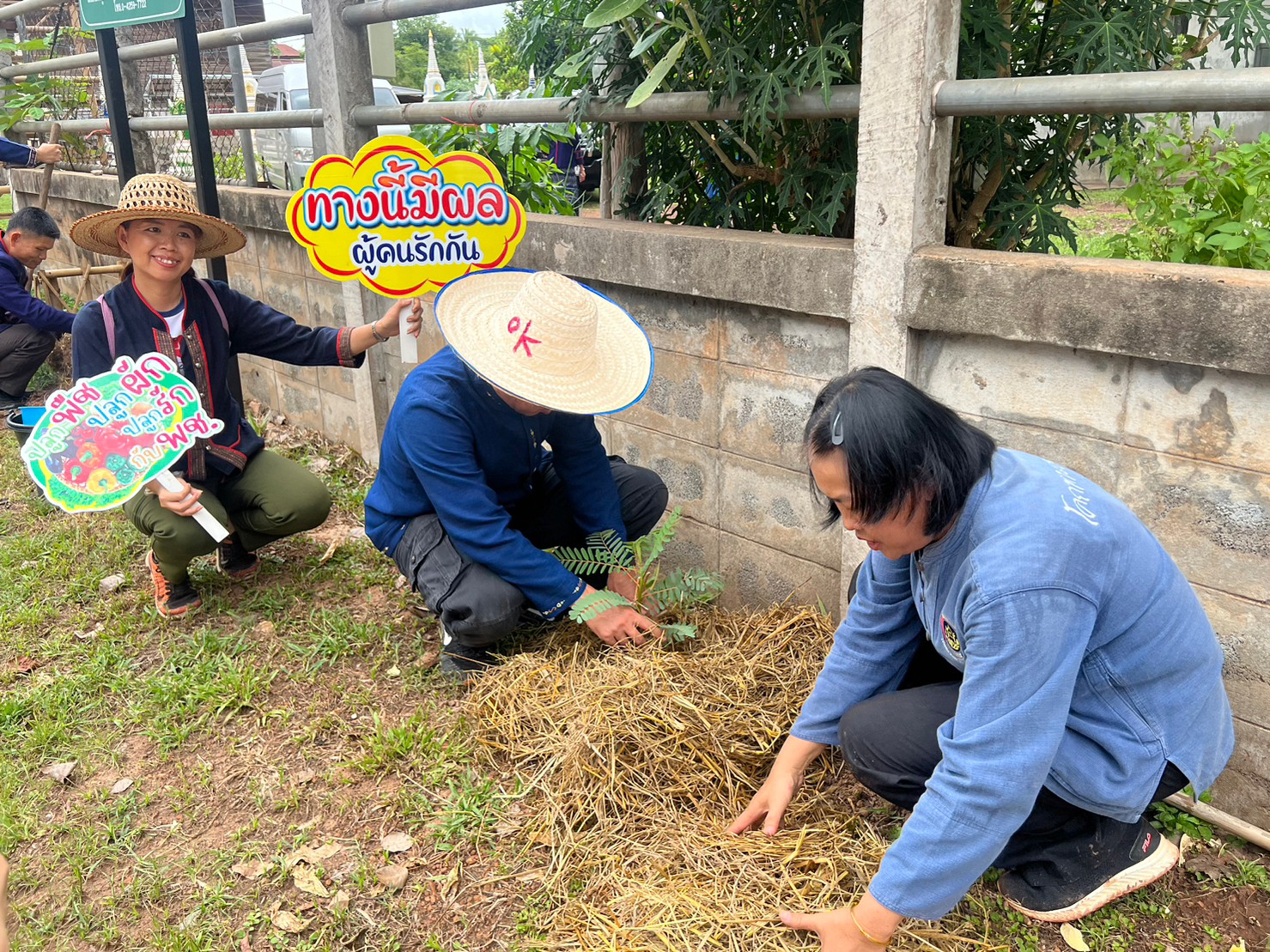 นครพนม จัดกิจกรรมปลูกพืช ปลูกผัก ปลูกรักร่วมใจ ตามโครงการวัด ประชา รัฐ สร้างสุข