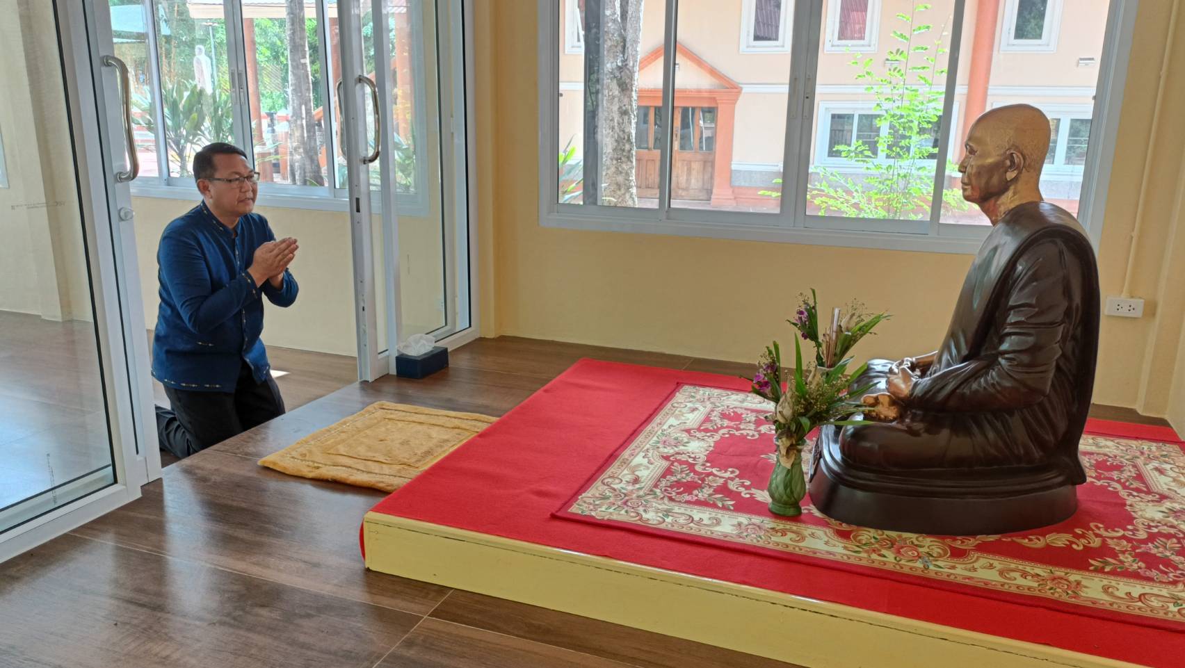 พช. นครพนม ติดตาม ปลูกพืชปลูกผักสร้างความมั่นคงทางอาหาร “วัด ประชา รัฐ สร้างสุข” ณ วัดป่าโนนแพง