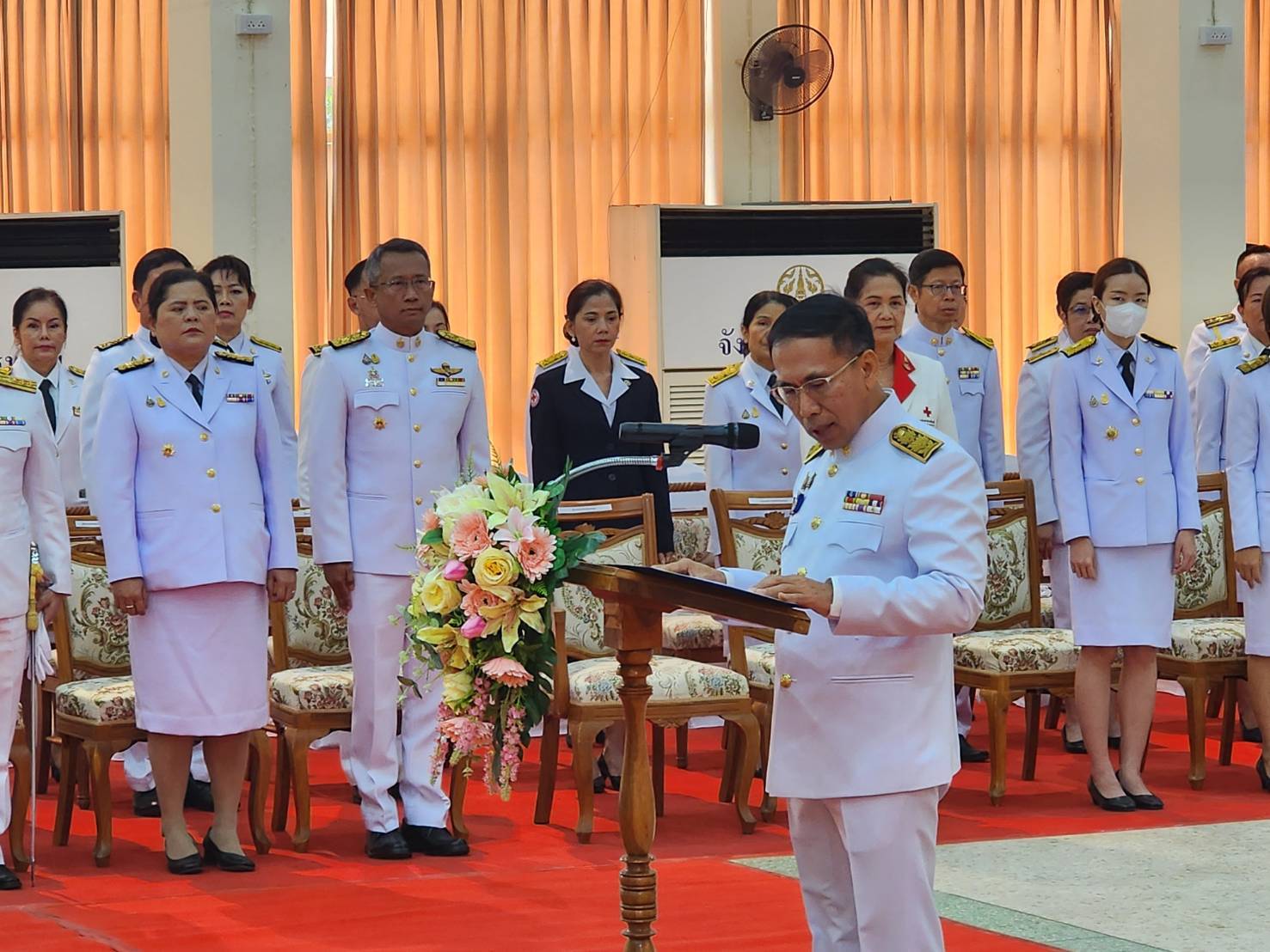 พช.นครพนม   ร่วมพิธีวางพานพุ่มดอกไม้ เนื่องใน “วันมาตรฐานฝีมือแรงงานแห่งชาติ” ประจำปี 2567