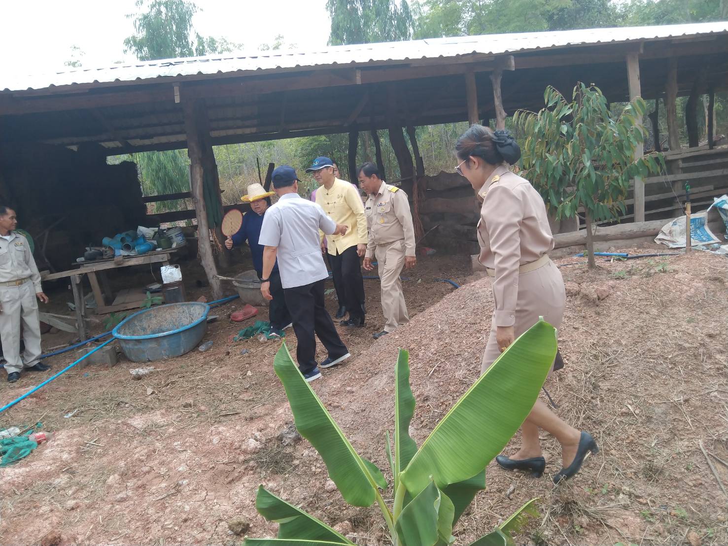 พ่อเมืองนครพนม   ติดตามผลสำเร็จ “โครงการพัฒนาศูนย์เรียนรู้ ทฤษฎีใหม่รูปแบบ โคก หนอง นา” พื้นที่อำเภอบ้านแพง