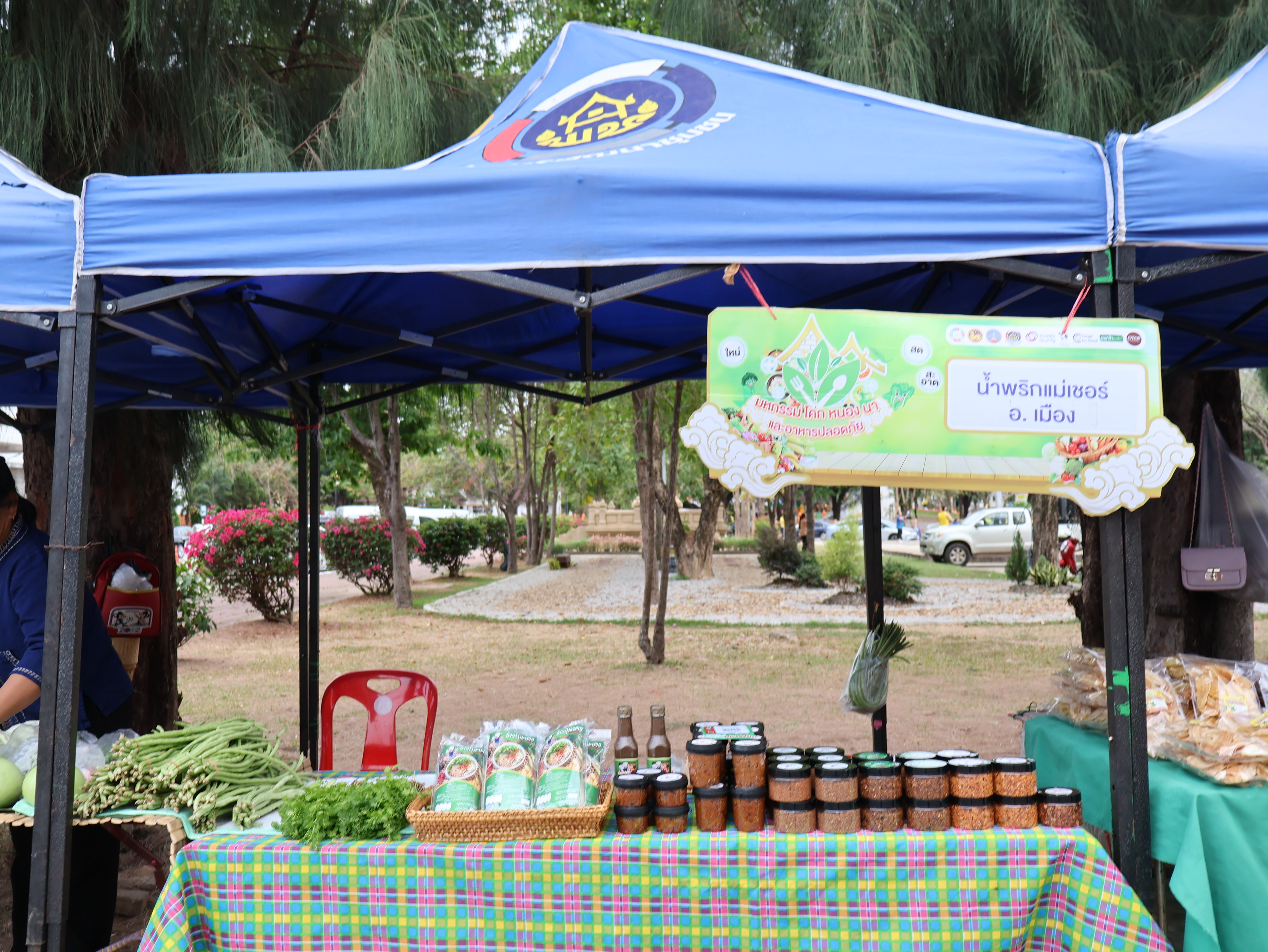 นครพนม   จัดแสดงและจำหน่ายผลผลิต โคก หนอง นา “ตลาดนัดโคก หนอง นา และอาหารปลอดภัย” สู่ความยั่งยืน