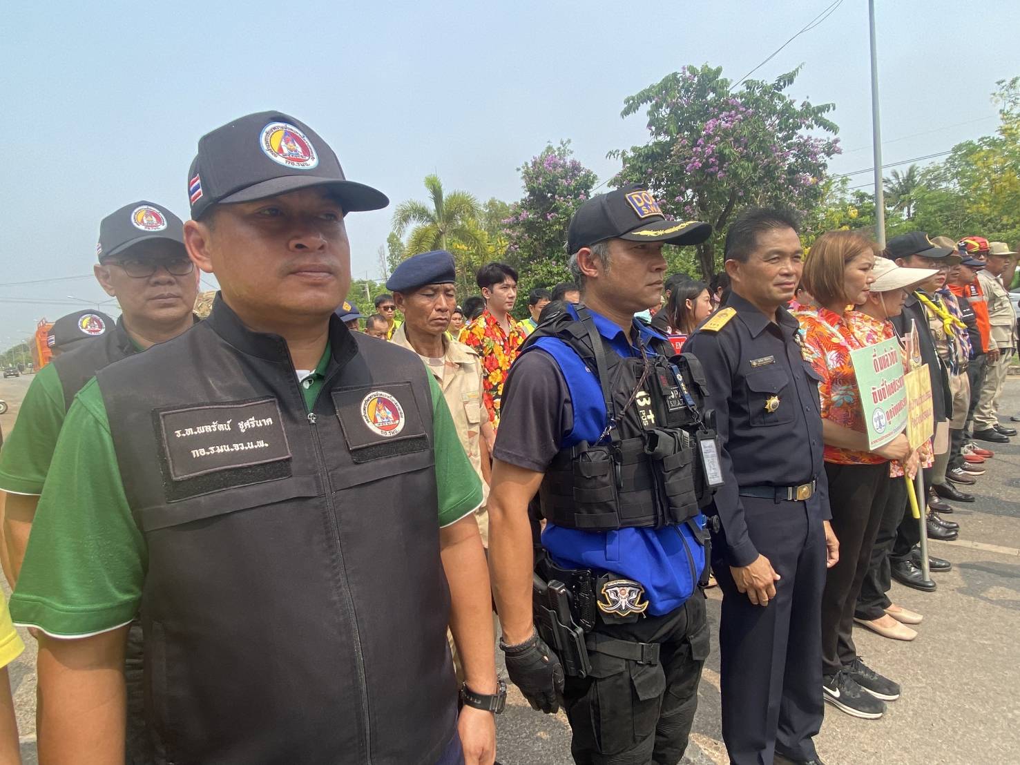 พช.นครพนม   ร่วมเปิดศูนย์ปฏิบัติการป้องกันและลดอุบัติเหตุทางถนนช่วงเทศกาลสงกรานต์ พ.ศ.2567 และศูนย์อำนวยความสะดวกและปลอดภัยในช่วงเทศกาลสงกรานต์ พ.ศ.2567 จังหวัดนครพนม