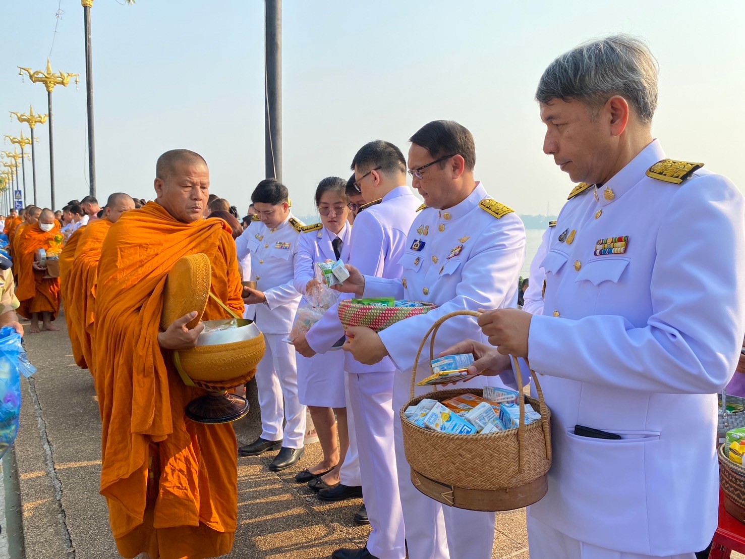พช.นครพนม   ร่วมพิธีเจริญพระพุทธมนต์ ทำบุญตักบาตร ปล่อยพันธุ์ปลาถวายเป็นพระราชกุศล และถวายพระพรชัยมงคลเนื่องในโอกาสวันคล้ายวันพระราชสมภพ สมเด็จพระกนิษฐาธิราชเจ้า กรมสมเด็จพระเทพรัตนราชสุดาฯ สยามบรมราชกุมารี 2 เมษายน 2567