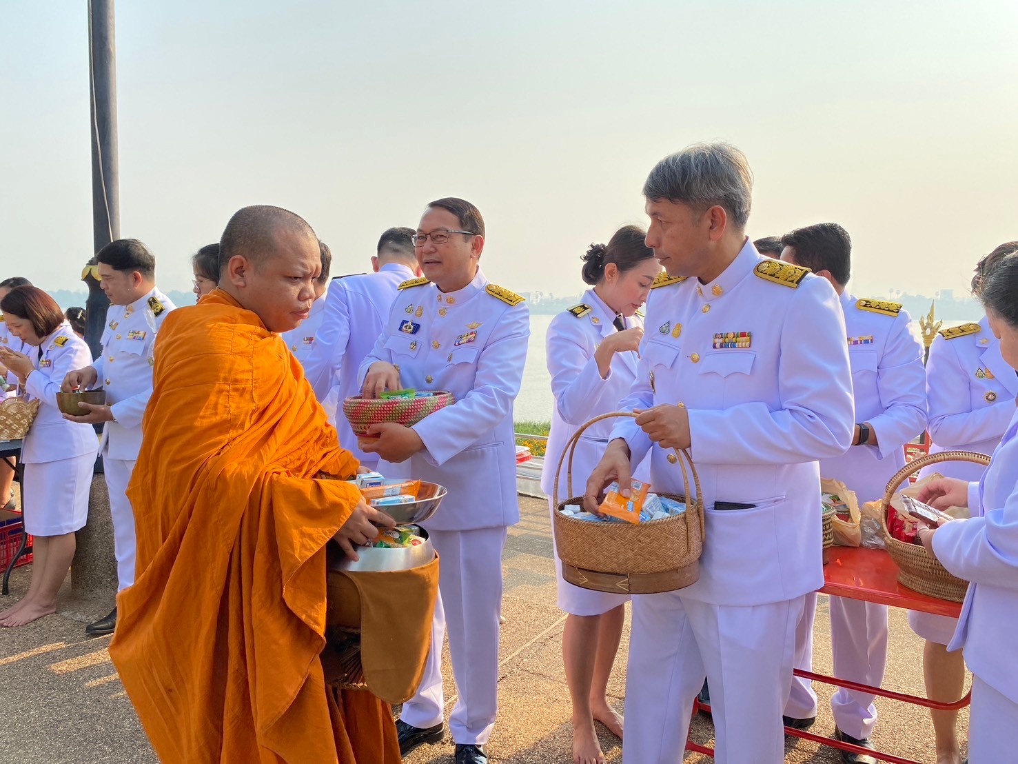 พช.นครพนม   ร่วมพิธีเจริญพระพุทธมนต์ ทำบุญตักบาตร ปล่อยพันธุ์ปลาถวายเป็นพระราชกุศล และถวายพระพรชัยมงคลเนื่องในโอกาสวันคล้ายวันพระราชสมภพ สมเด็จพระกนิษฐาธิราชเจ้า กรมสมเด็จพระเทพรัตนราชสุดาฯ สยามบรมราชกุมารี 2 เมษายน 2567