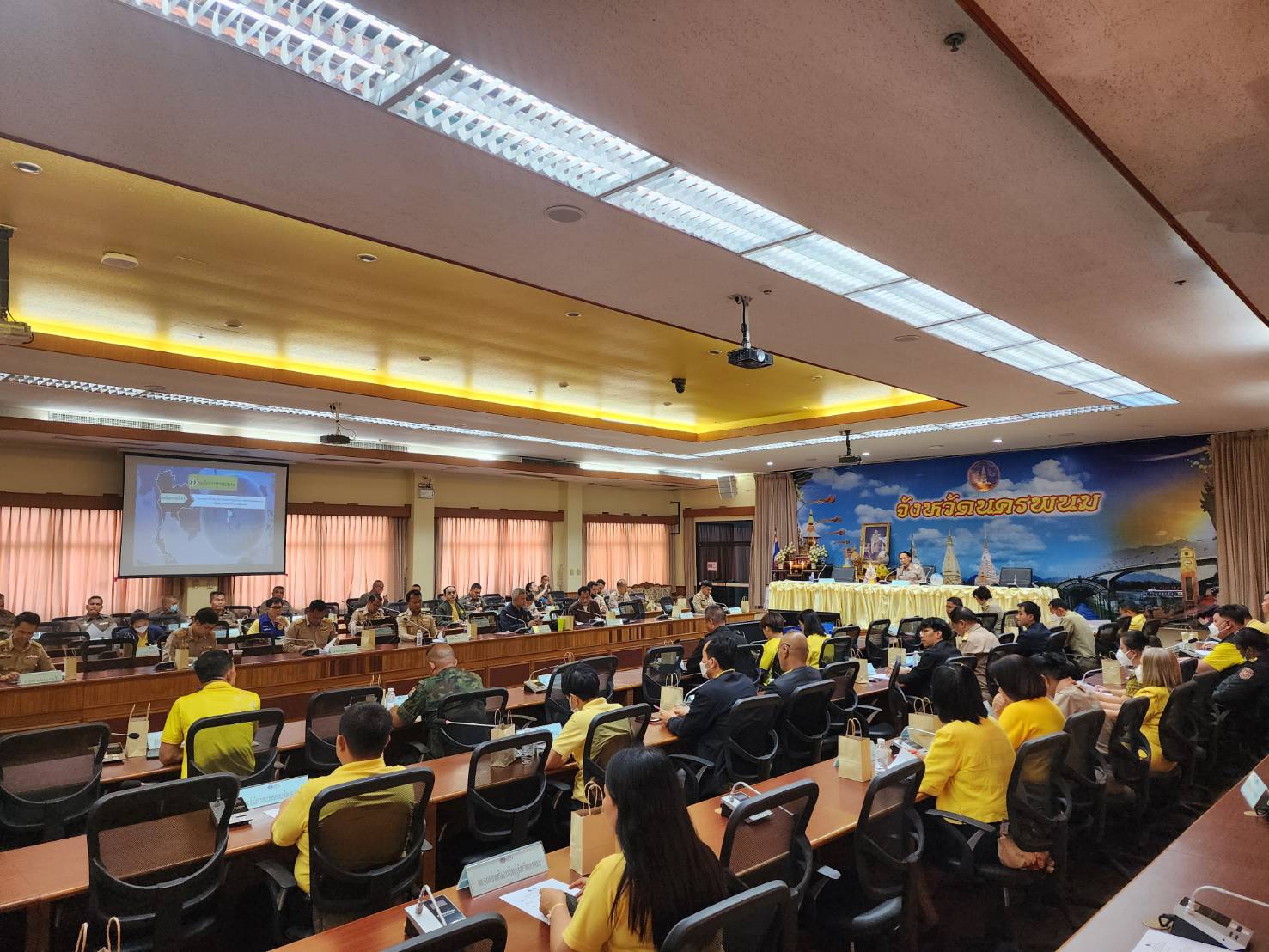 พช.นครพนม   ร่วมประชุม ศอ.ปส.จ.นพ. ขับเคลื่อนการป้องกันและปราบปรามยาเสพติด