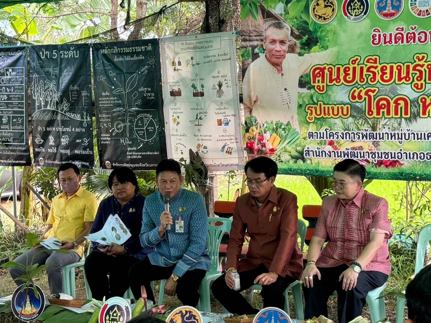 ผู้ตรวจราชการกระทรวงมหาดไทย พร้อมคณะ   ลงพื้นที่ตรวจติดตามการดำเนินงานโครงการและผลการปฏิบัติราชการตามนโยบายของรัฐบาลและกระทรวงมหาดไทย ในพื้นที่เขตตรวจราชการที่ 11 ประจำปี 2567 การดำเนินโครงการขยายผลการพัฒนาพื้นที่ต้นแบบการพัฒนาคุณภาพชีวิต ตามหลักทฤษฎีใหม่ประยุกต์สู่ “โคก หนอง นา” เฉลิมพระเกียรติพระบาทสมเด็จพระเจ้าอยู่หัว เนื่องในโอกาสมหามงคลเฉลิมพระชนมพรรษา 6 รอบ 28 กรกฎาคม 2567  พื้นที่จังหวัดนครพนม
