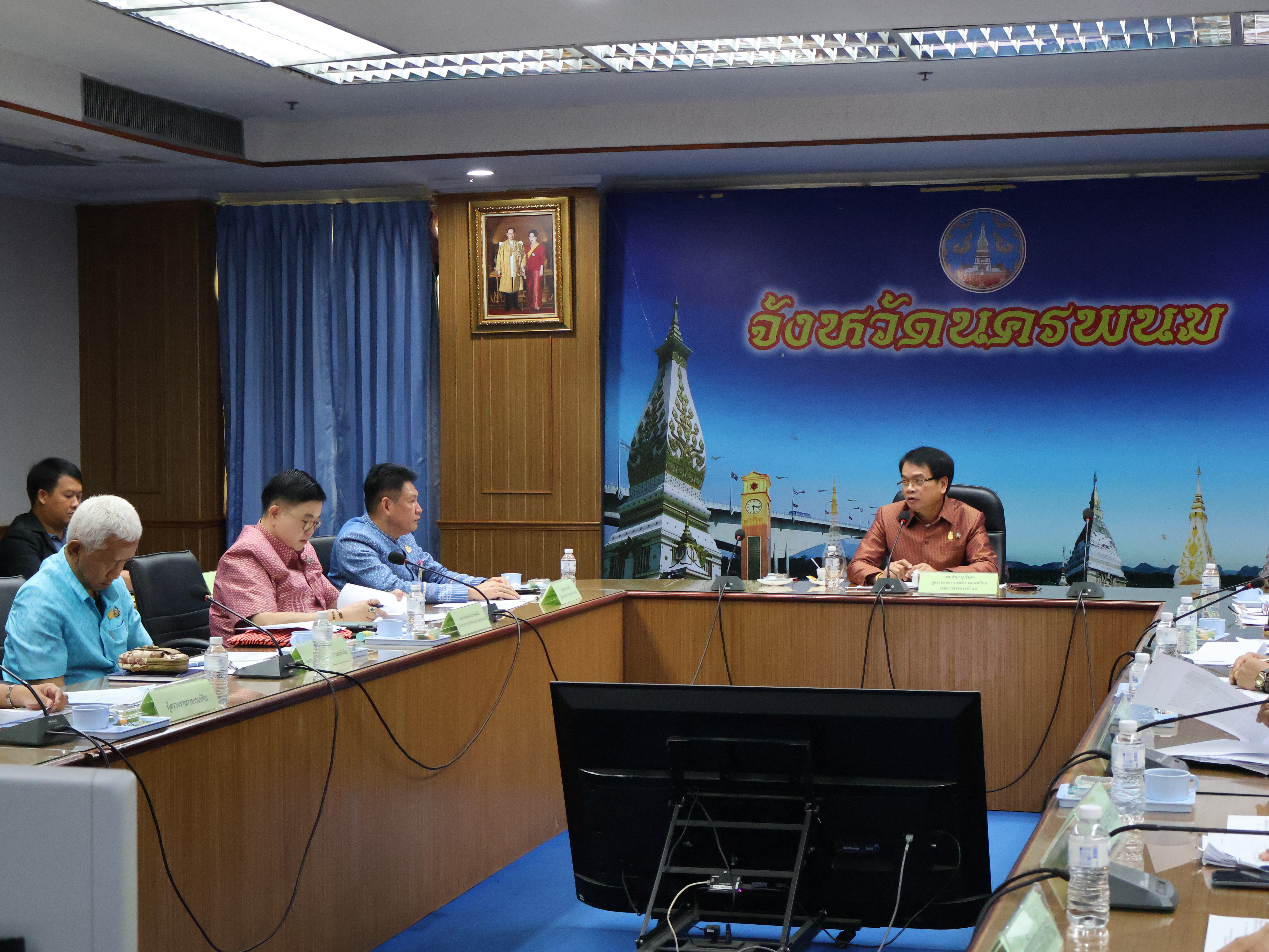 พช.นครพนม   ร่วมประชุมการติดตามการดำเนินงานโครงการและผลการปฏิบัติราชการตามนโยบายของรัฐบาลและกระทรวงมหาดไทย ในพื้นที่เขตตรวจราชการ ประจำปี 2567