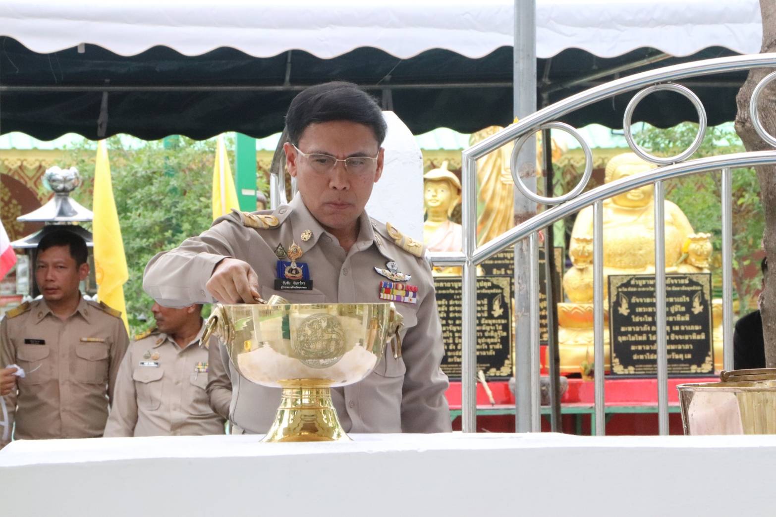 พช.นครพนม   ร่วมซักซ้อมพิธีพลีกรรมตักน้ำจากแหล่งน้ำศักดิ์สิทธิ์