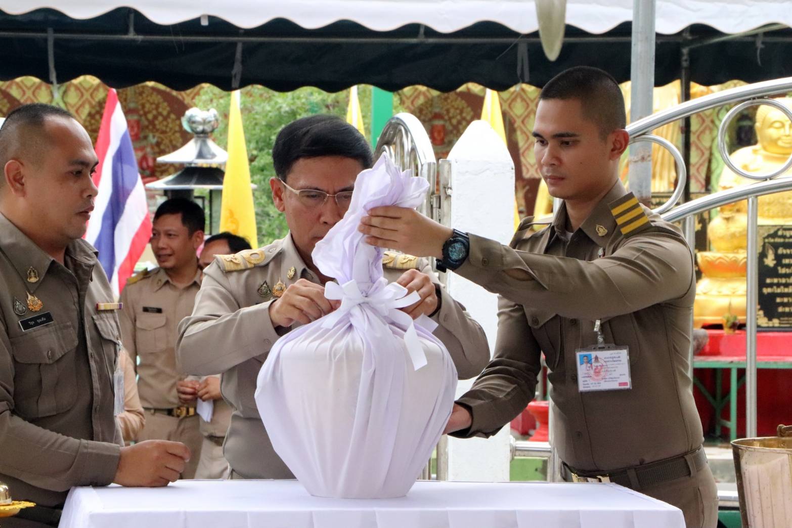 พช.นครพนม   ร่วมซักซ้อมพิธีพลีกรรมตักน้ำจากแหล่งน้ำศักดิ์สิทธิ์
