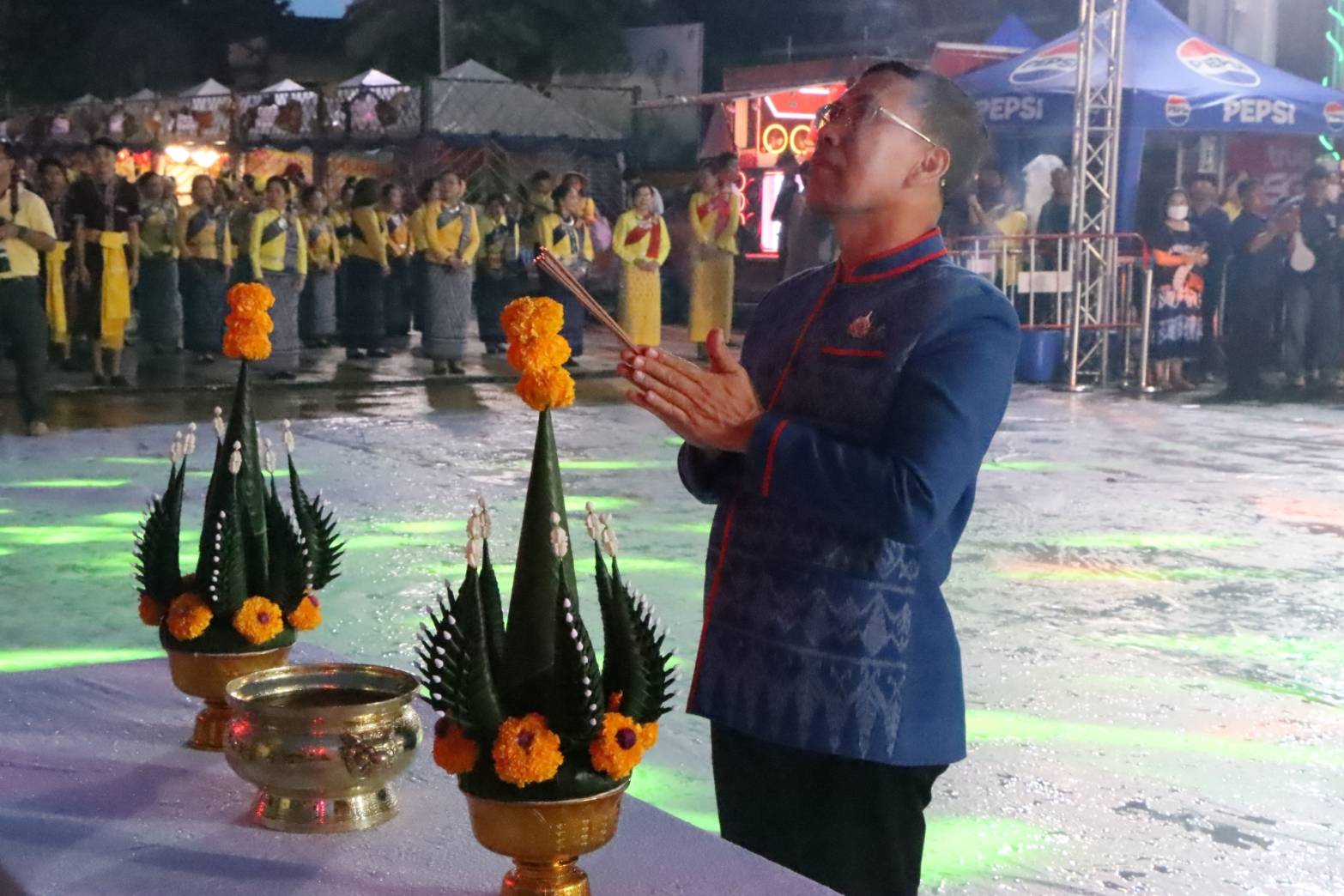 พช.นครพนม   ร่วมพิธีรวมพลคนเกิดวันจันทร์ วันที่สองของงาน บวงสรวงพญาศรีสัตตนาคราช ประจำปี 2567