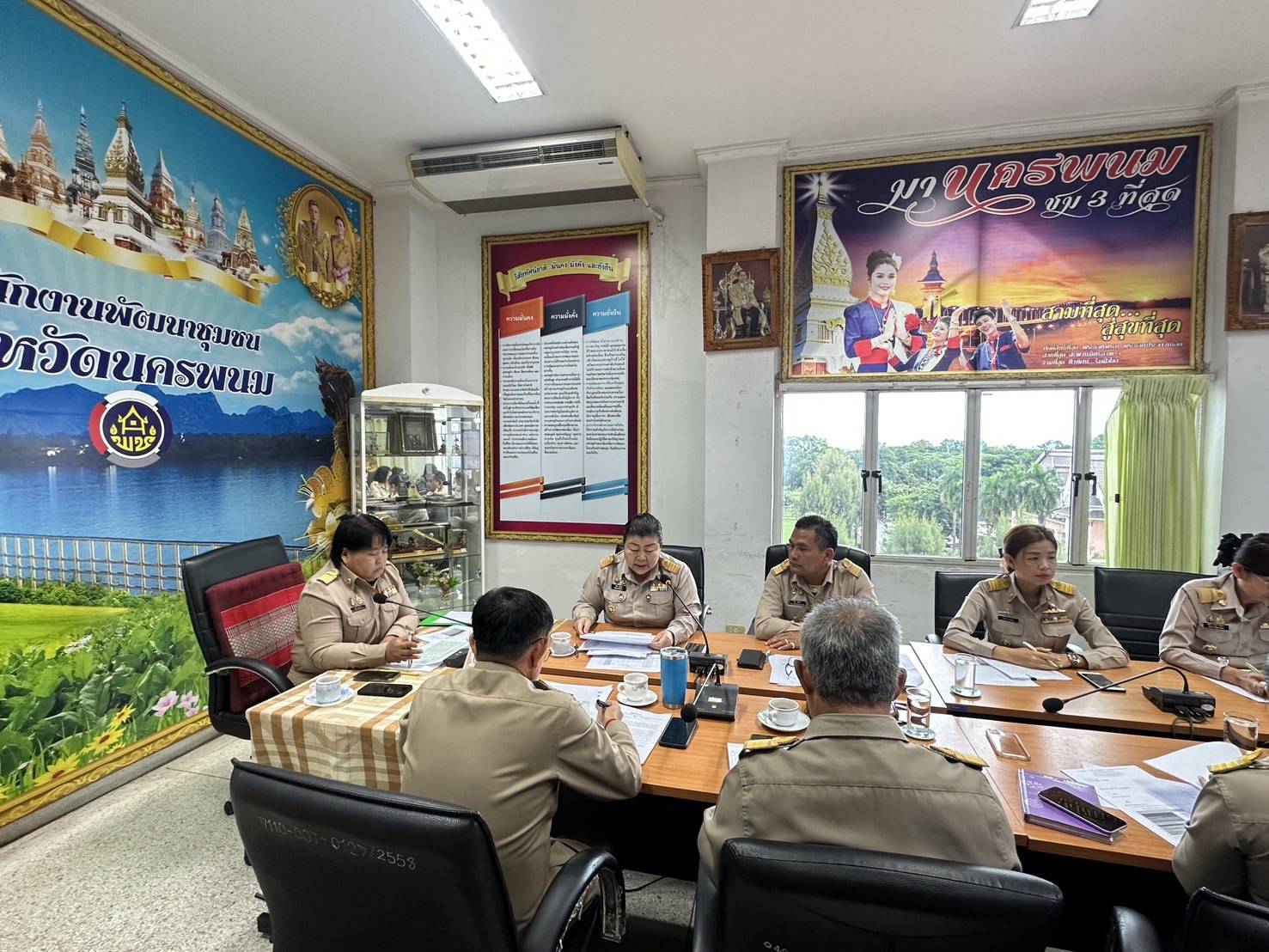พช.นครพนม   ประชุม Morning Brief การขับเคลื่อนการดำเนินงานพัฒนาชุมชนจังหวัดนครพนม