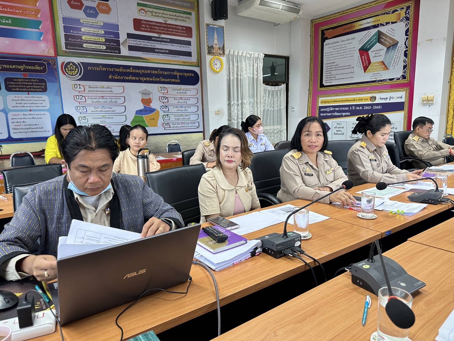 พช.นครพนม   ประชุม Morning Brief การขับเคลื่อนการดำเนินงานพัฒนาชุมชนจังหวัดนครพนม