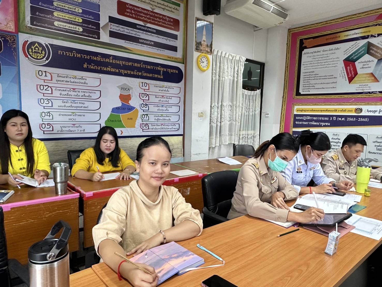 พช.นครพนม   ประชุม Morning Brief การขับเคลื่อนการดำเนินงานพัฒนาชุมชนจังหวัดนครพนม
