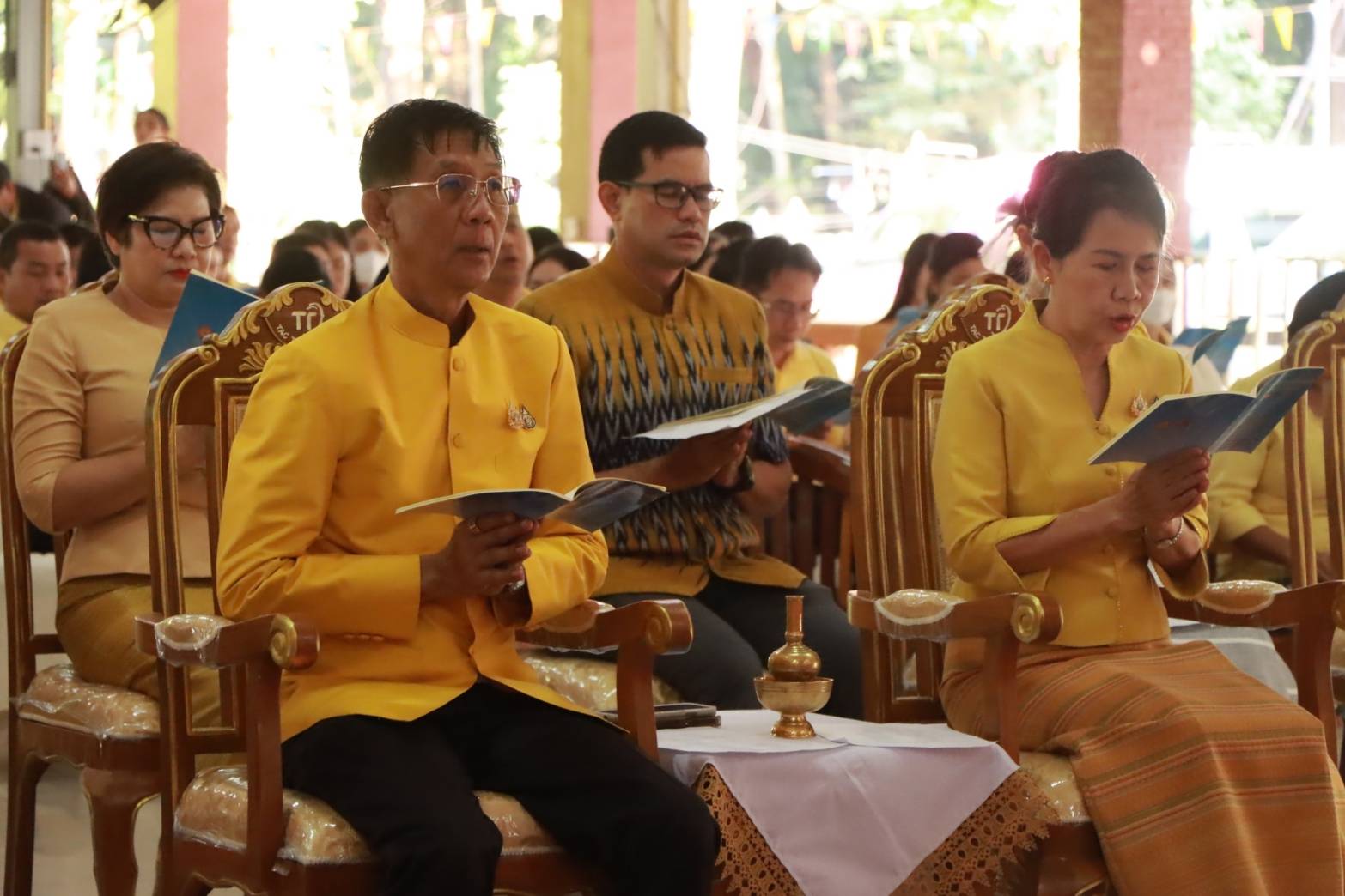 พช.นครพนม ร่วมพิธีเจริญพระพุทธมนต์เฉลิมพระเกียรติถวายพระพรชัยมงคลแด่ พระบาทสมเด็จพระเจ้าอยู่หัว