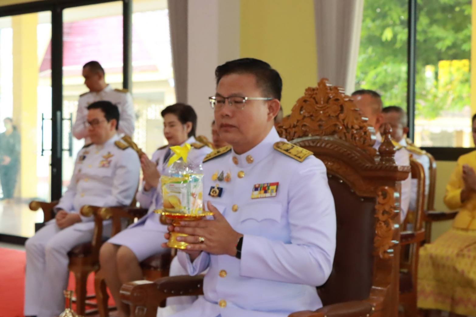 พช.นครพนม ร่วมพิธีทำบุญตักบาตรถวายพระราชกุศล และพิธีวางพานพุ่มดอกไม้ เนื่องในวันคล้ายวันพระบรมราชสมภพ พระบาทสมเด็จพระบรมชนกาธิเบศร มหาภูมิพลอดุลยเดชมหาราช บรมนาถบพิตร วันชาติ และวันพ่อแห่งชาติ 5 ธันวาคม 2567