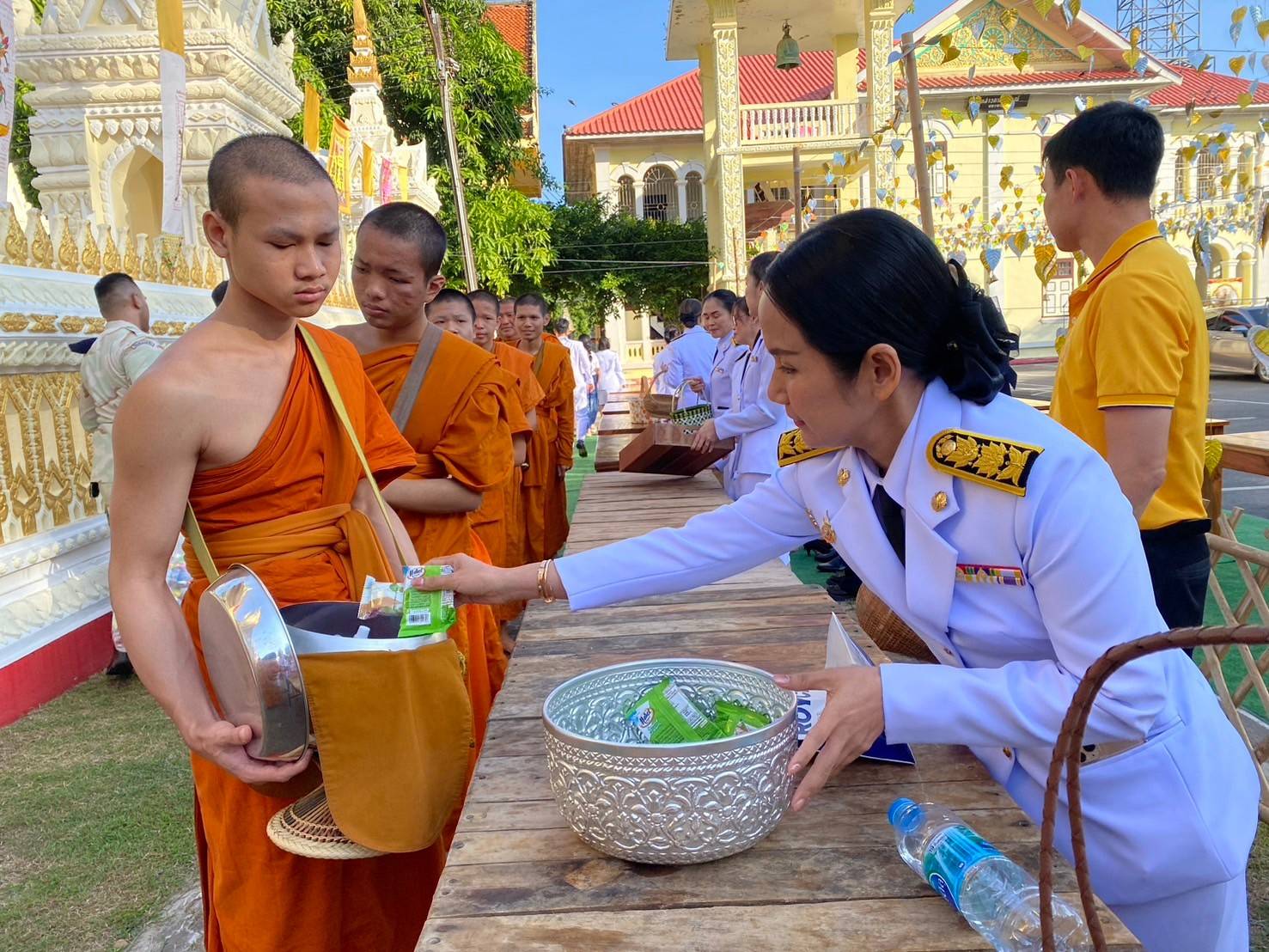 พช.นครพนม ร่วมพิธีทำบุญตักบาตรถวายพระราชกุศล และพิธีวางพานพุ่มดอกไม้ เนื่องในวันคล้ายวันพระบรมราชสมภพ พระบาทสมเด็จพระบรมชนกาธิเบศร มหาภูมิพลอดุลยเดชมหาราช บรมนาถบพิตร วันชาติ และวันพ่อแห่งชาติ 5 ธันวาคม 2567