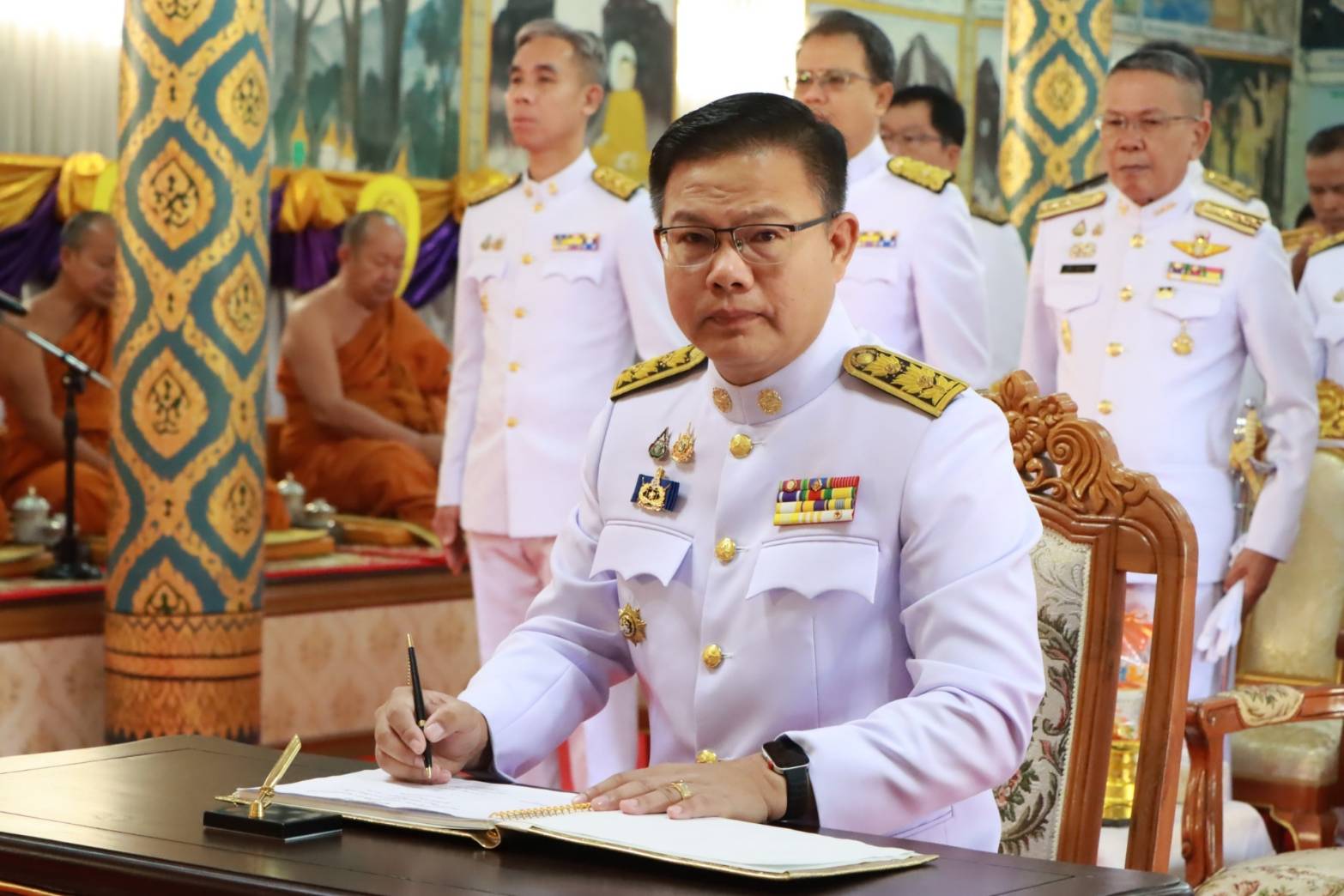 พช.นครพนม ร่วมพิธีเจริญพระพุทธมนต์และพิธีตักบาตรเฉลิมพระเกียรติเนื่องในวันคล้ายวันประสูติ สมเด็จพระเจ้าลูกเธอ เจ้าฟ้าพัชรกิติยาภา นเรนทิราเทพยวดี กรมหลวงราชสาริณีสิริพัชร มหาวัชรราชธิดา