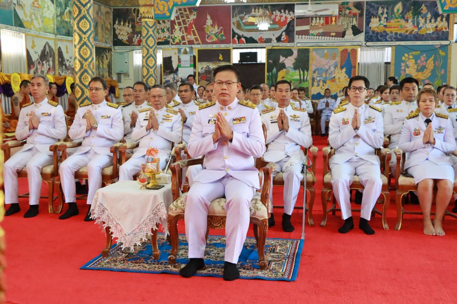 พช.นครพนม ร่วมพิธีเจริญพระพุทธมนต์และพิธีตักบาตรเฉลิมพระเกียรติเนื่องในวันคล้ายวันประสูติ สมเด็จพระเจ้าลูกเธอ เจ้าฟ้าพัชรกิติยาภา นเรนทิราเทพยวดี กรมหลวงราชสาริณีสิริพัชร มหาวัชรราชธิดา