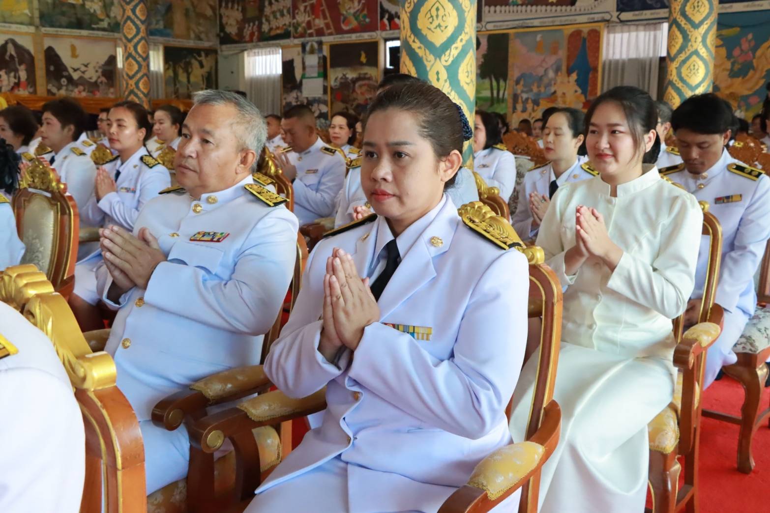 พช.นครพนม ร่วมพิธีเจริญพระพุทธมนต์และพิธีตักบาตรเฉลิมพระเกียรติเนื่องในวันคล้ายวันประสูติ สมเด็จพระเจ้าลูกเธอ เจ้าฟ้าพัชรกิติยาภา นเรนทิราเทพยวดี กรมหลวงราชสาริณีสิริพัชร มหาวัชรราชธิดา