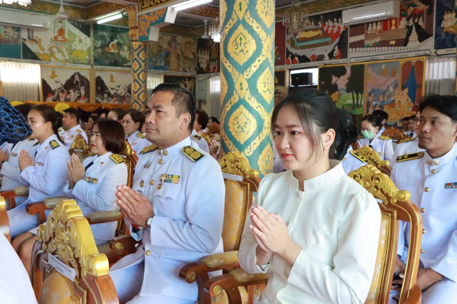 พช.นครพนม ร่วมพิธีเจริญพระพุทธมนต์และพิธีตักบาตรเฉลิมพระเกียรติเนื่องในวันคล้ายวันประสูติ สมเด็จพระเจ้าลูกเธอ เจ้าฟ้าพัชรกิติยาภา นเรนทิราเทพยวดี กรมหลวงราชสาริณีสิริพัชร มหาวัชรราชธิดา