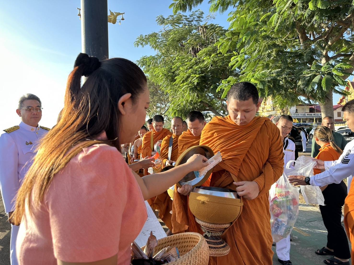 พช.นครพนม ร่วมพิธีเจริญพระพุทธมนต์และพิธีตักบาตรเฉลิมพระเกียรติเนื่องในวันคล้ายวันประสูติ สมเด็จพระเจ้าลูกเธอ เจ้าฟ้าพัชรกิติยาภา นเรนทิราเทพยวดี กรมหลวงราชสาริณีสิริพัชร มหาวัชรราชธิดา