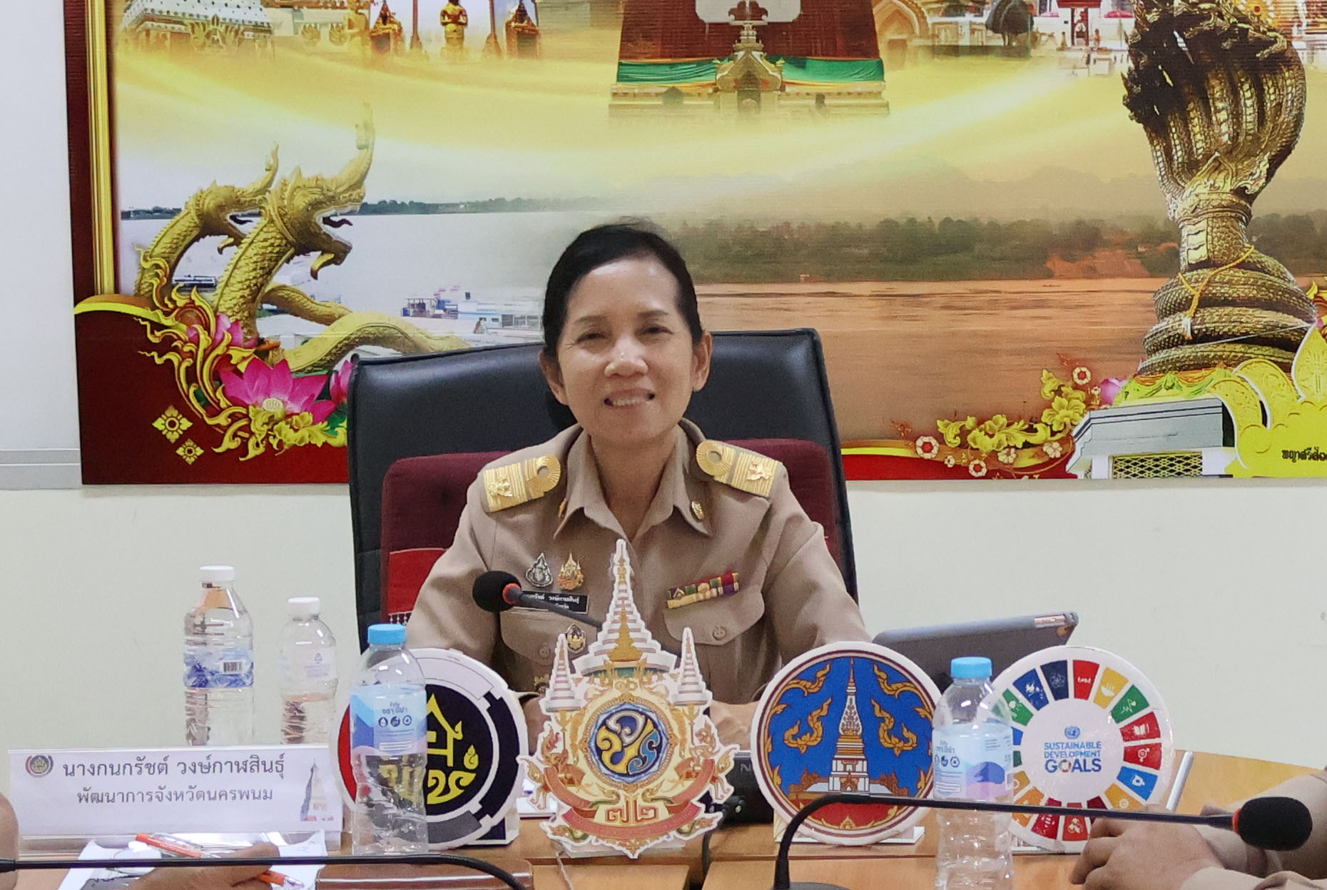 พช.นครพนม ประชุม Monday Brief เพื่อติดตามผลการปฏิบัติราชการสำนักงานพัฒนาชุมชนจังหวัดนครพนม