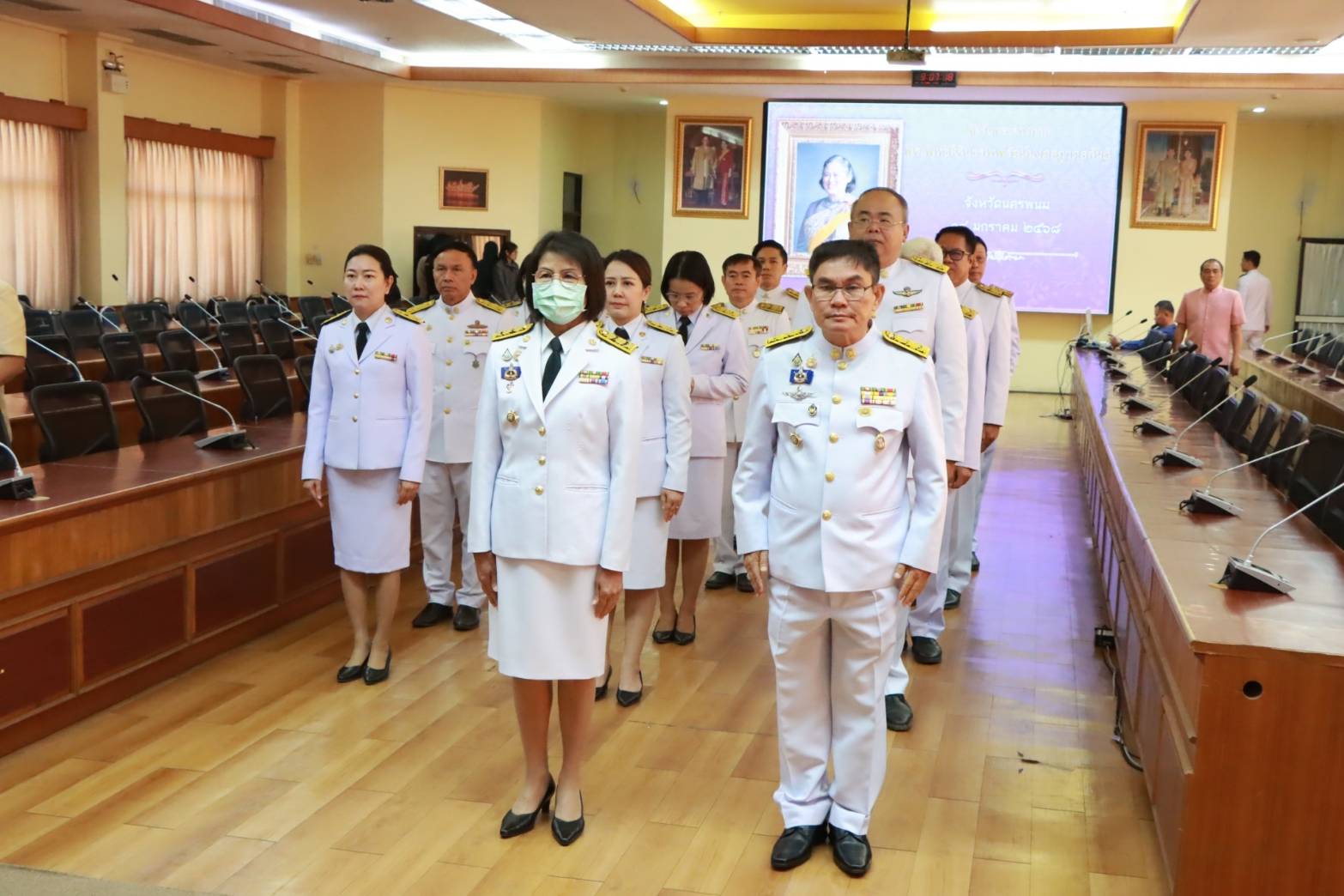 ผู้ว่าฯ นครพนม นำประกอบพิธีรับพระราชทาน “พระพุทธสิรินธรเทพรัตน์มงคลภูวดลสันติ”