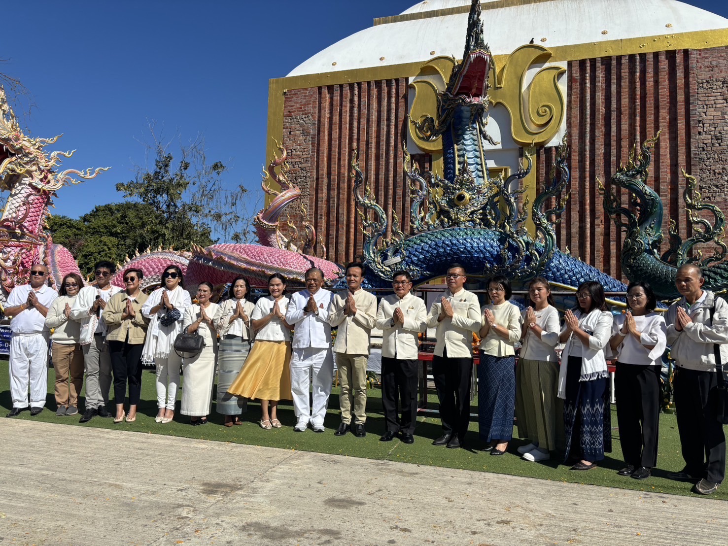 พช.นครพนมร่วมกิจกรรม“พาสายมูดูกะละแมโบราณนครพนมฯ พร้อมร่วมรับฟังการแถลงข่าวการจัดงานนมัสการองค์พระธาตุพนม“