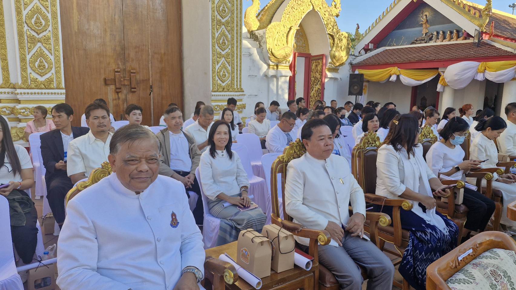 พช.นครพนมร่วมกิจกรรม“พาสายมูดูกะละแมโบราณนครพนมฯ พร้อมร่วมรับฟังการแถลงข่าวการจัดงานนมัสการองค์พระธาตุพนม“