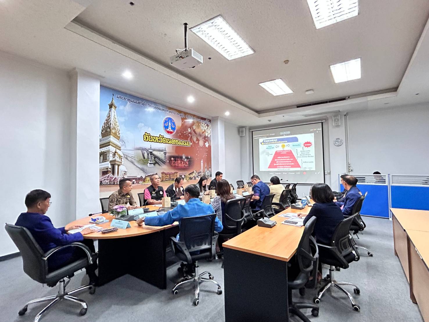 พช.นครพนม ร่วมประชุมศูนย์ปฏิบัติการติดตามเร่งรัดการบำบัดรักษา ฟื้นฟูสภาพทางสังคม ป้องกัน และปราบปรามยาเสพติด ครั้งที่ 3/2568