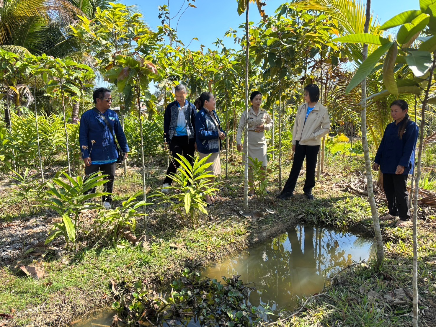 รองผู้ว่าฯ นครพนม ติดตามผลสำเร็จ “โครงการพัฒนาศูนย์เรียนรู้ทฤษฎีใหม่รูปแบบ โคก หนอง นา” พื้นที่อำเภอนาแก