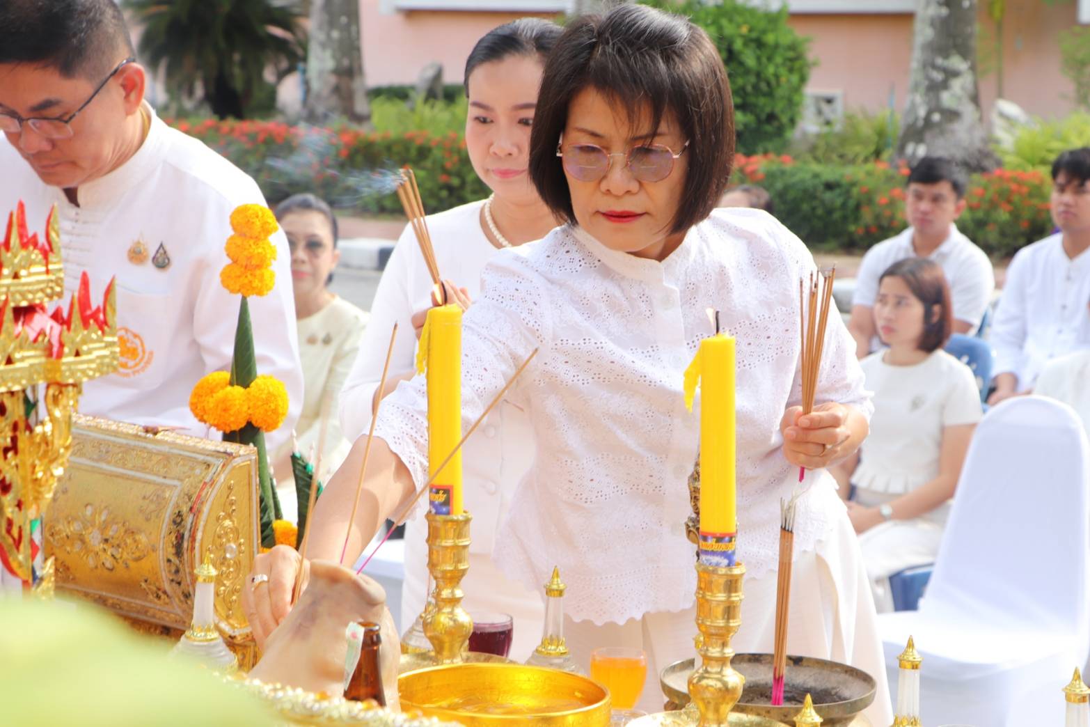 พช.นครพนม ร่วมพิธีบวงสรวงสร้างหอพระประจำศาลากลางจังหวัดนครพนม